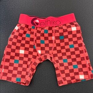 Ethika Red and Teal Checkered Boxers